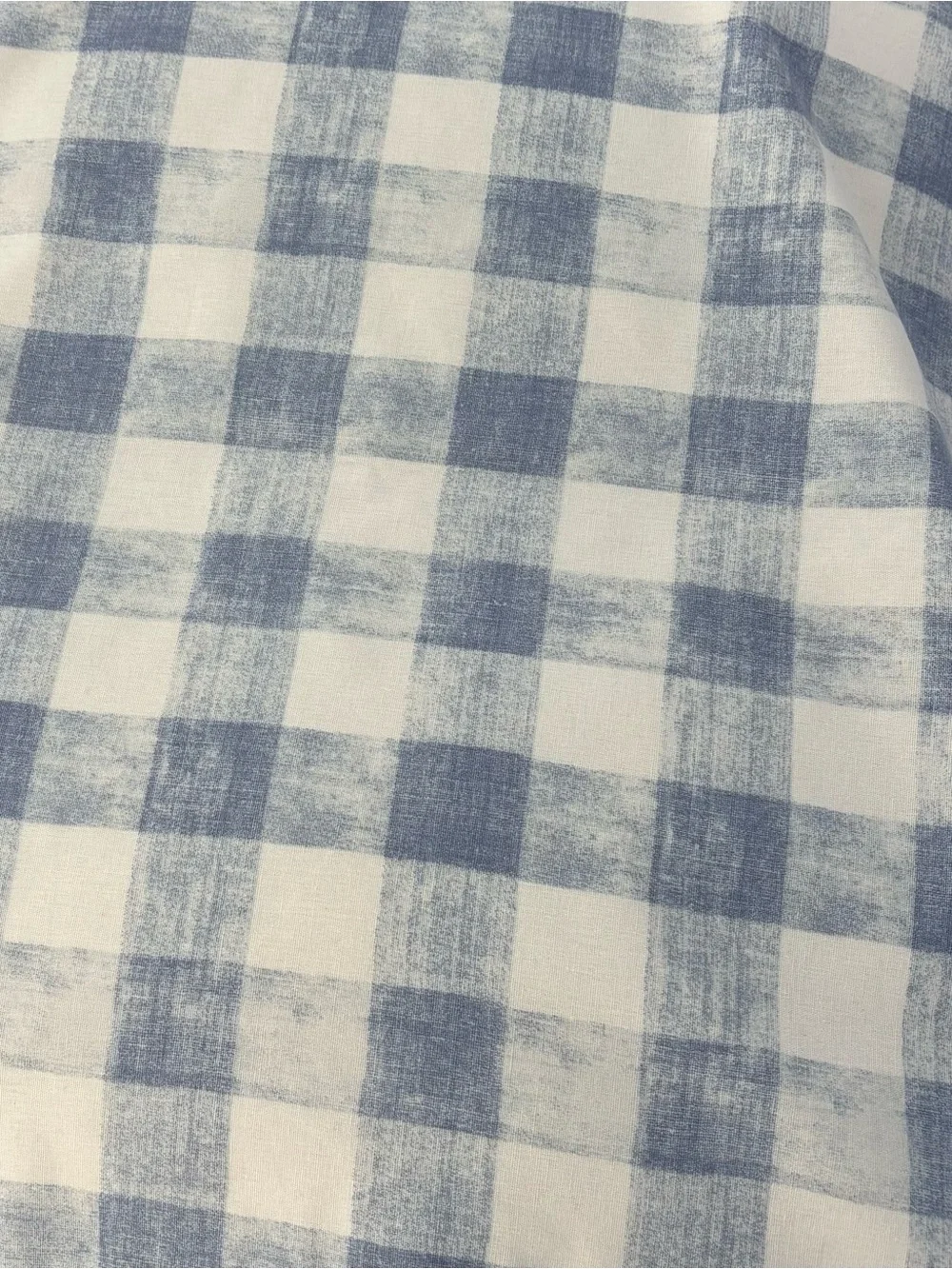 Pottery Barn 24 X 24 Blue & Ivory Check Pillow Cover